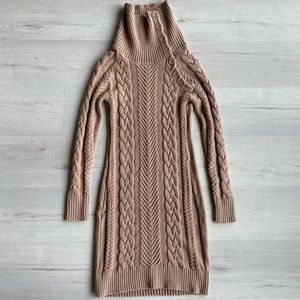 Chunky cord seater dress with turtle neck